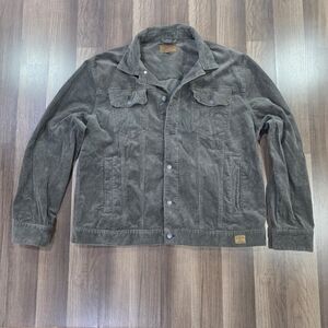 Jeremiah American Legacy Classic Rugged Corduroy Flap Pocket Trucker Jacket. XL